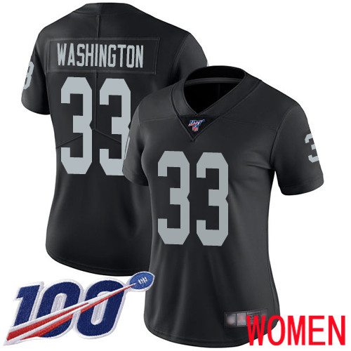 Oakland Raiders Limited Black Women DeAndre Washington Home Jersey NFL Football 33 100th Jersey